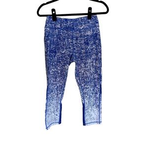 Calvin Klein performance wick workout pant Medium awesome blue fabric pattern
